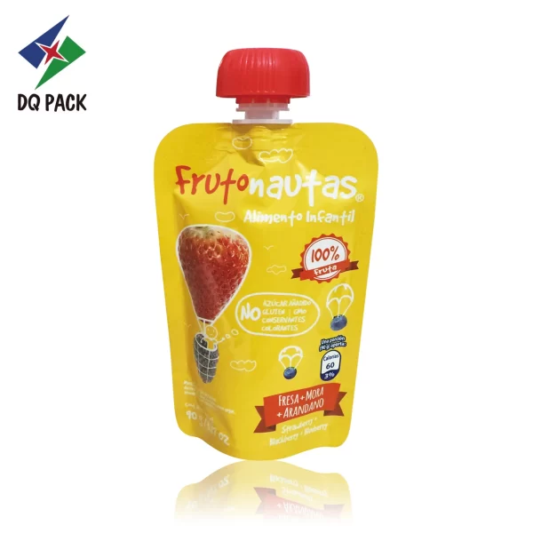 Custom Squeeze Spout Pouch for Yogurt Puree Packaging Facotory - DQ PACK (8)