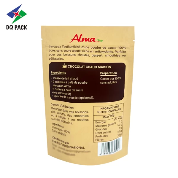 Custom Stand up Pouch for Cacao Powder Packaging Manufacturer -DQ PACK (4)