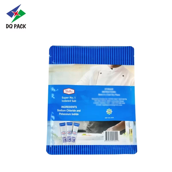Flat Bottom Zipper Pouch for Salt Sachets Packaging Manufacturer -DQ PACK (3)