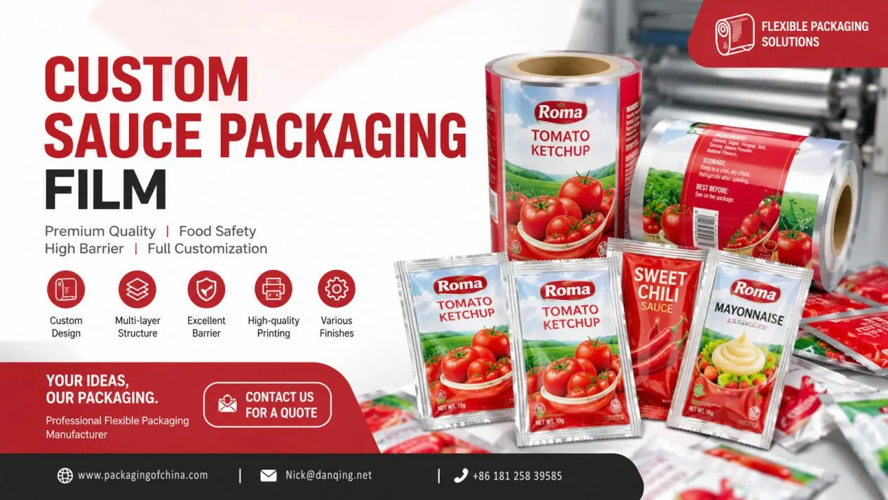 Right Custom Sauce Packaging Film for Your Product