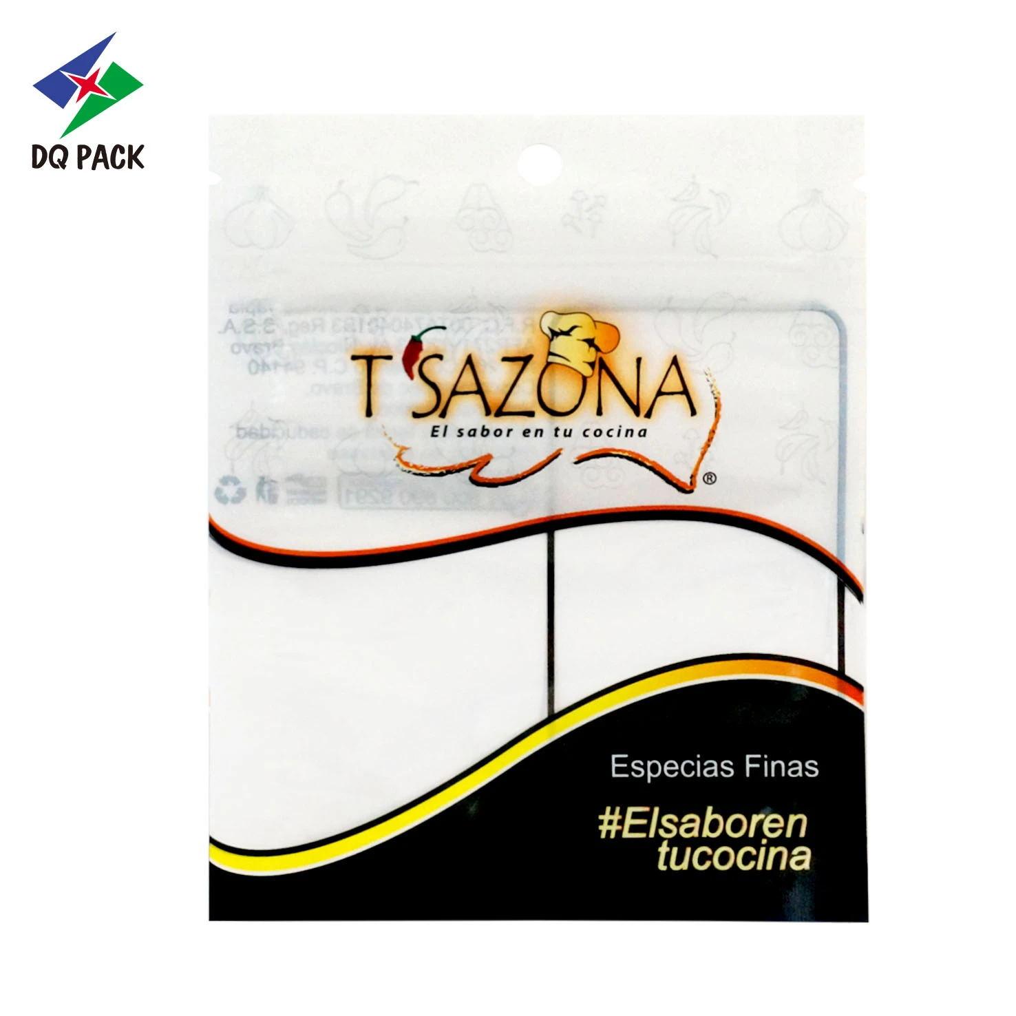 Custom 3 Side Seal Zipper Pouch for Spice Packaging Factory - DQ PACK (4)