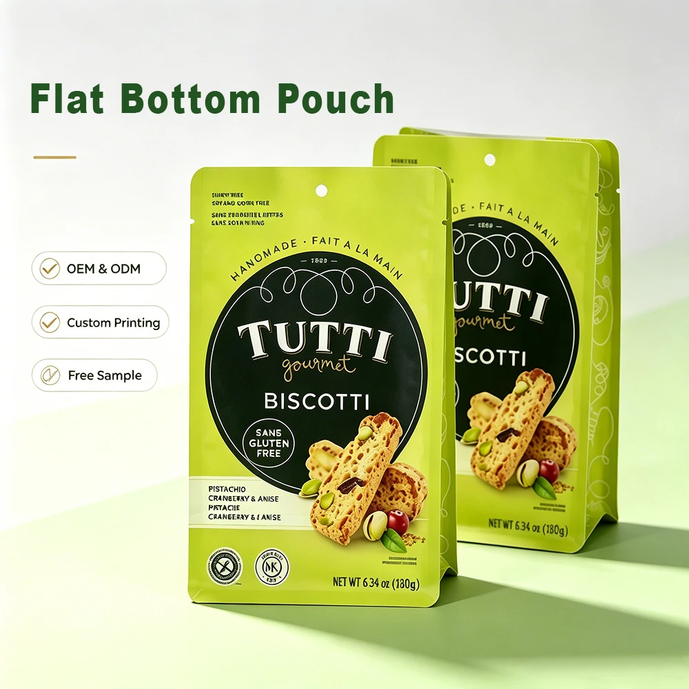 Custom Flat Bottom Bag for Cookie Packaging Supplier - DQ PACK (1)