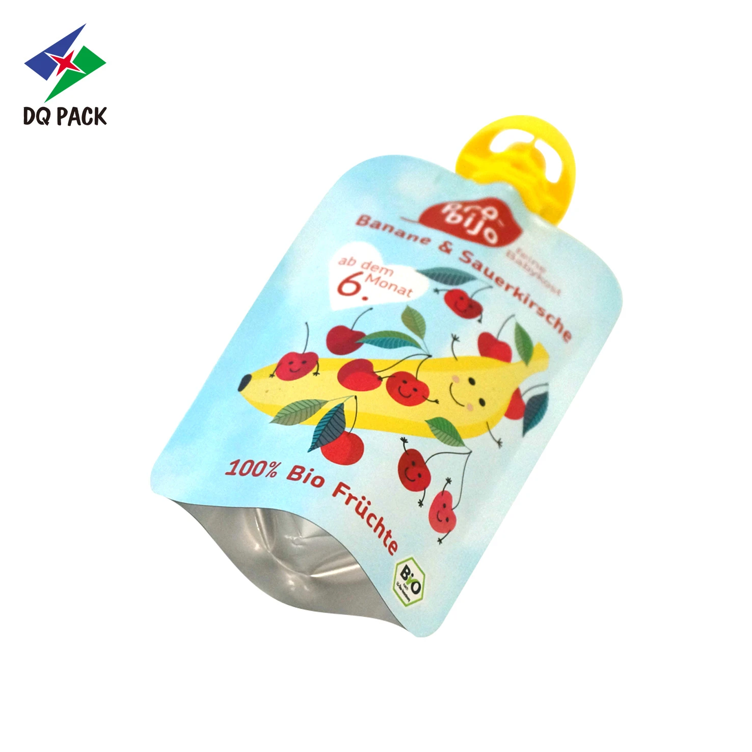 Custom Printed Foil Spout Bag for Fruit Puree Baby Food Packaging Manufacturer -DQ PACK (3)