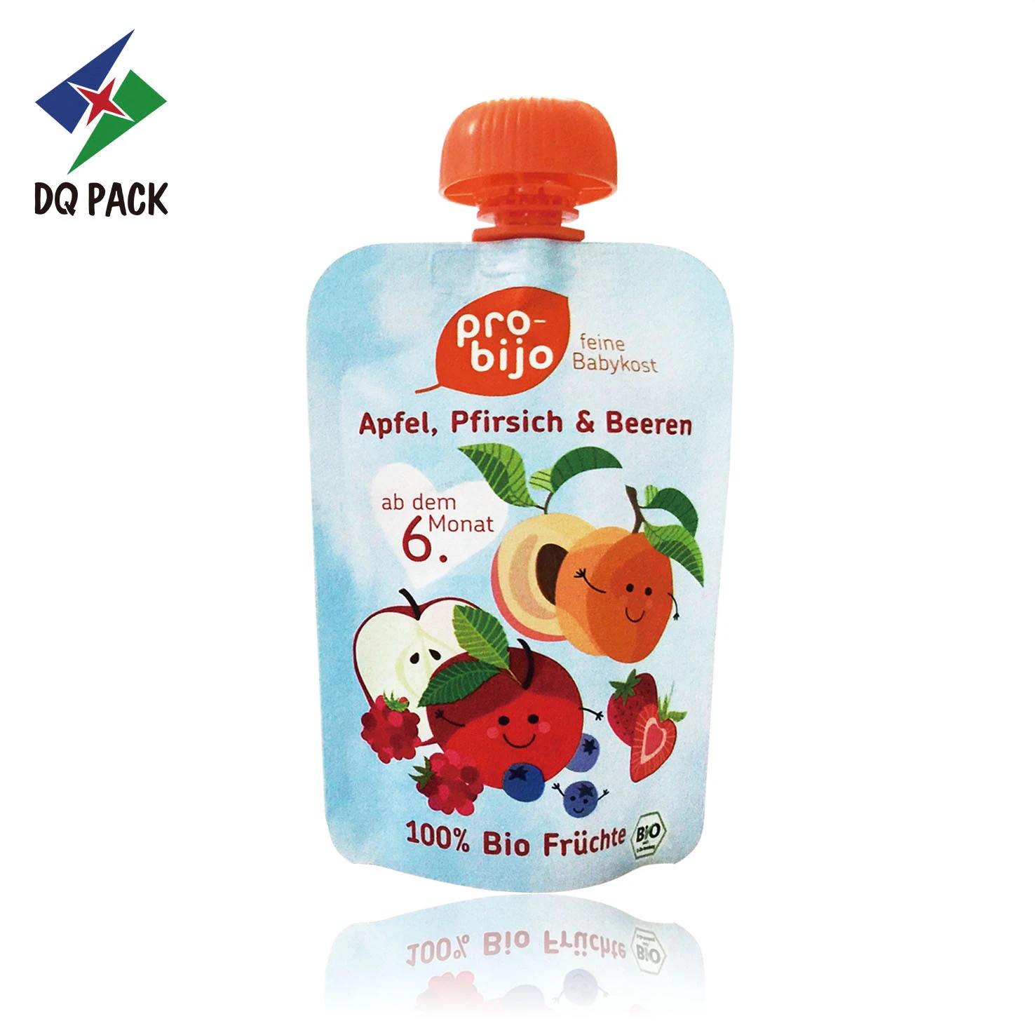 Custom Printed Foil Spout Bag for Fruit Puree Baby Food Packaging Manufacturer -DQ PACK (7)