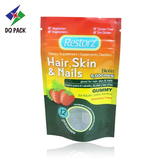 Custom Stand up Pouch Mylar Bag for Gummy Candy Packaging Factory Manufacturer (2)