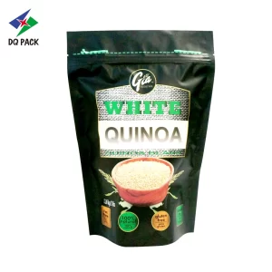 Matte Black Stand Up Pouch Food Packaging Wholesale OEM 3lb Quinoa Packaging Bag-DQ-PACK (1)