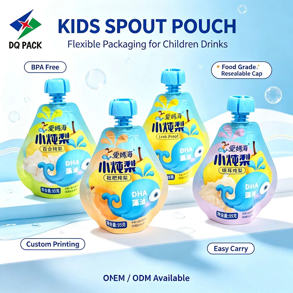 Pear Shaped Spout Pouch for Fruit Puree Smoothie Packaging Manufacturer - DQ PACK (1)