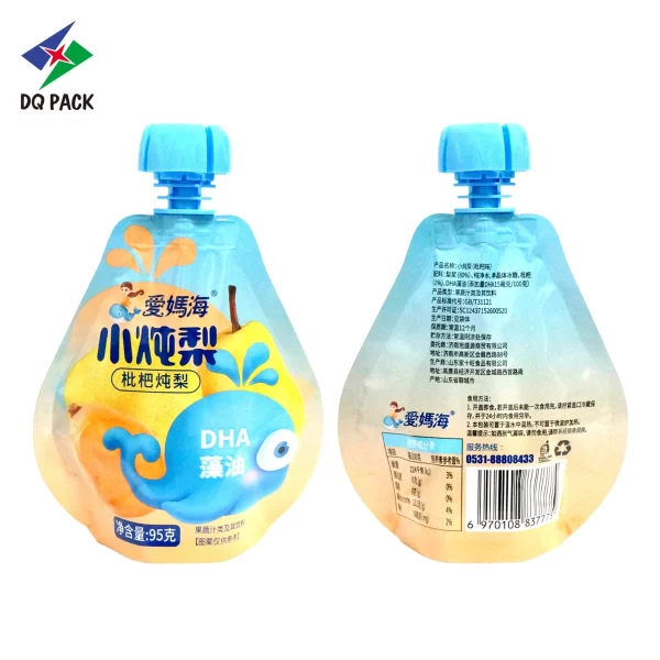 Pear Shaped Spout Pouch for Fruit Puree Smoothie Packaging Manufacturer - DQ PACK (4)