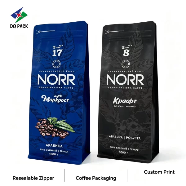 Custom Flat Bottom Coffee Bags-DQ PACK-1