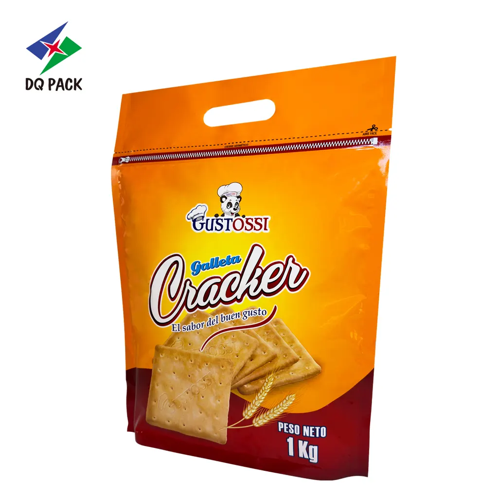 Custom Cracker Packaging Bag-Snack Stand-Up Zipper Pouch Supplier-1