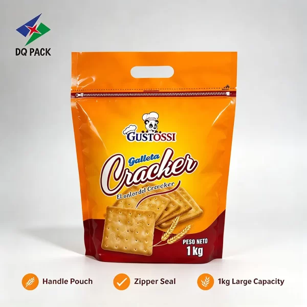 Custom Cracker Packaging Bag-Snack Stand-Up Zipper Pouch Supplier-4