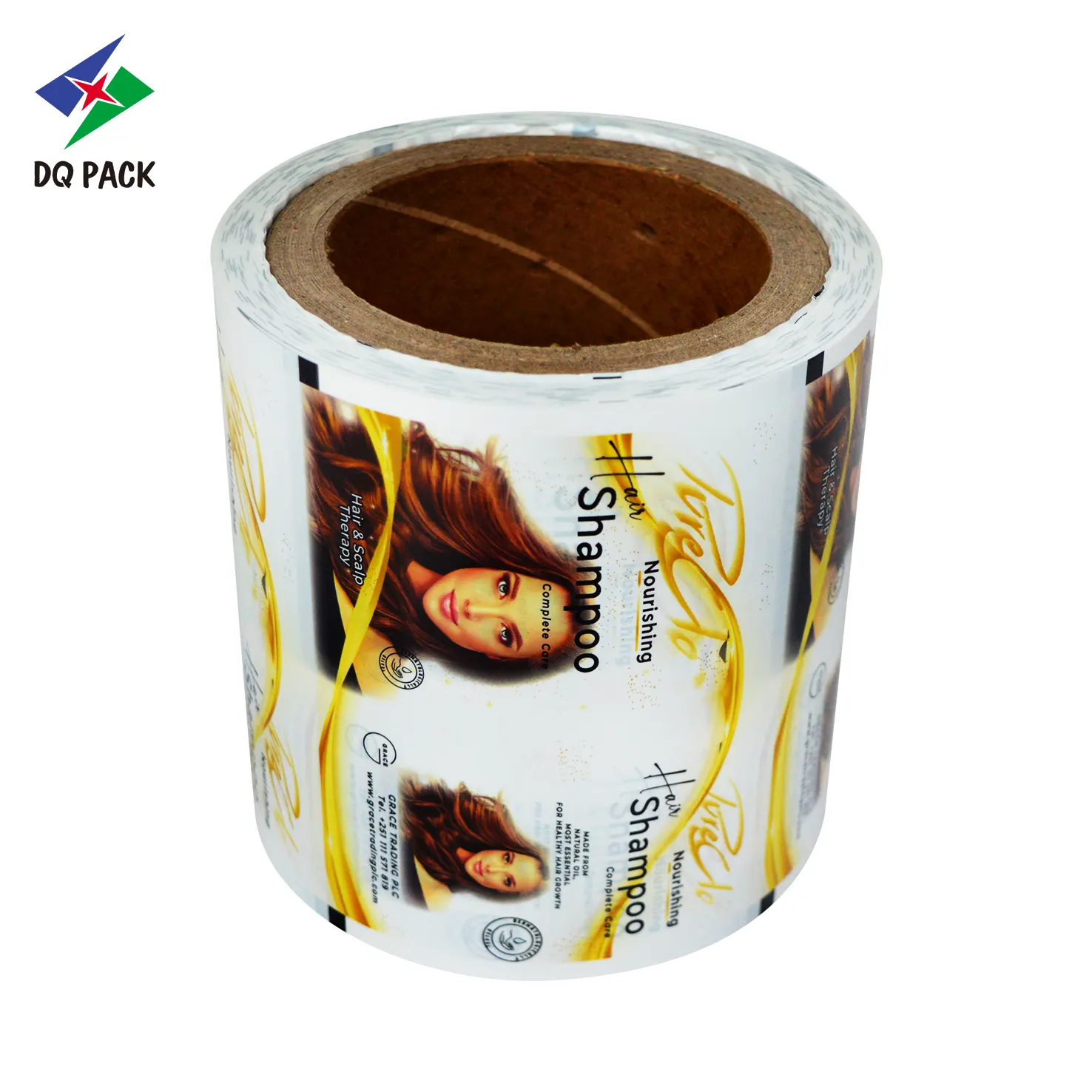 Custom Printed Sachet Film Roll For Shampoo Laminated Cosmetic Heat Seal Roll Stock Supplier3