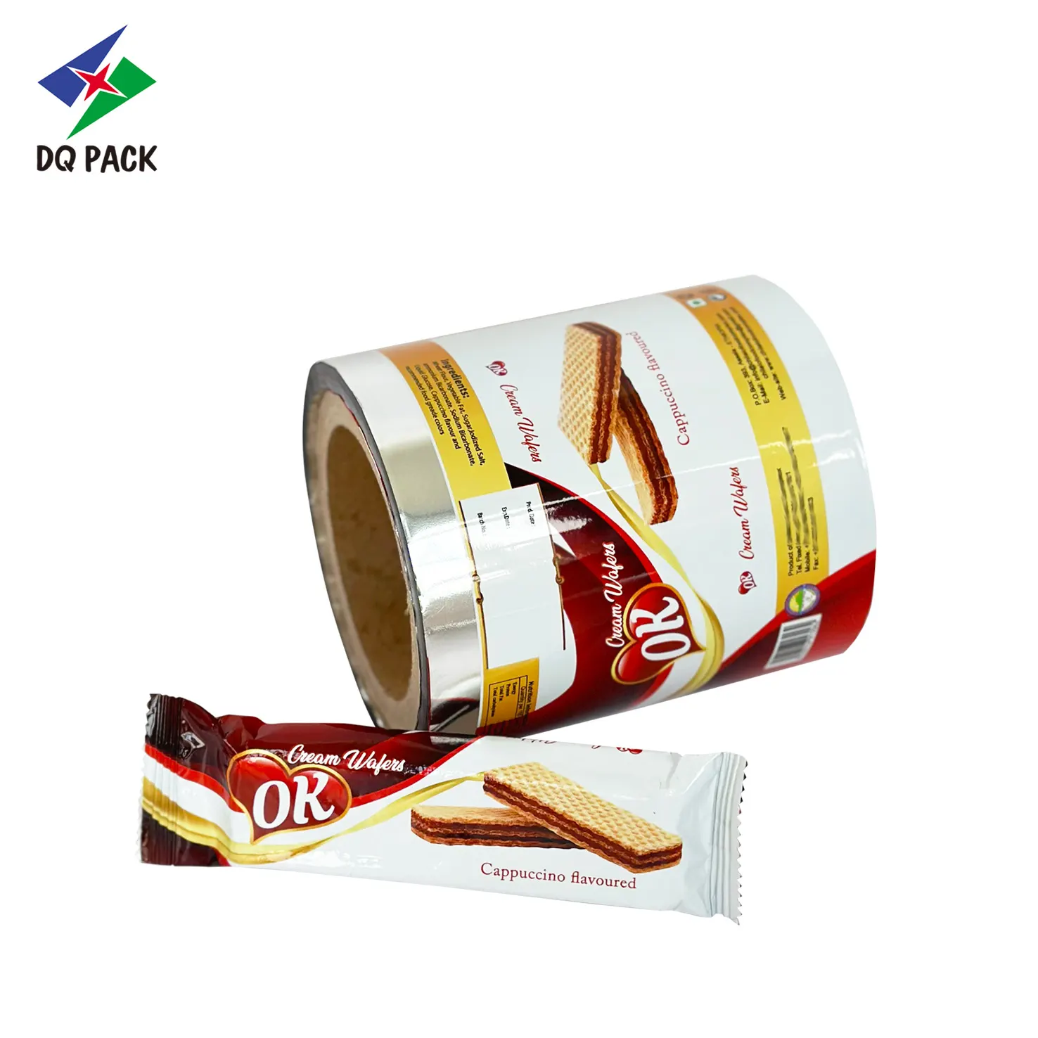 Custom Sachet Packaging Film Roll for Wafer Biscuits, Food-Grade Laminated Supplier1