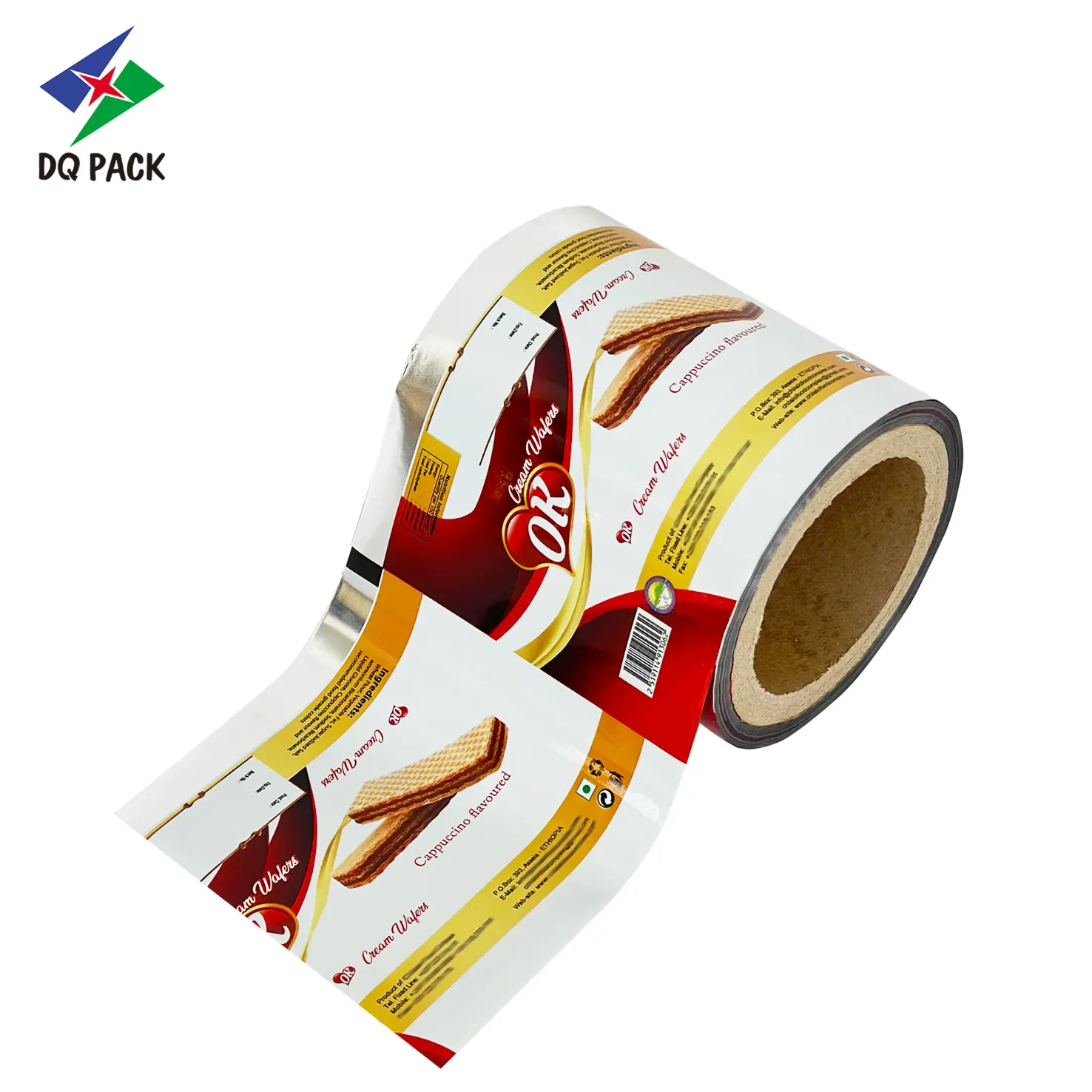 Custom Sachet Packaging Film Roll for Wafer Biscuits, Food-Grade Laminated Supplier3