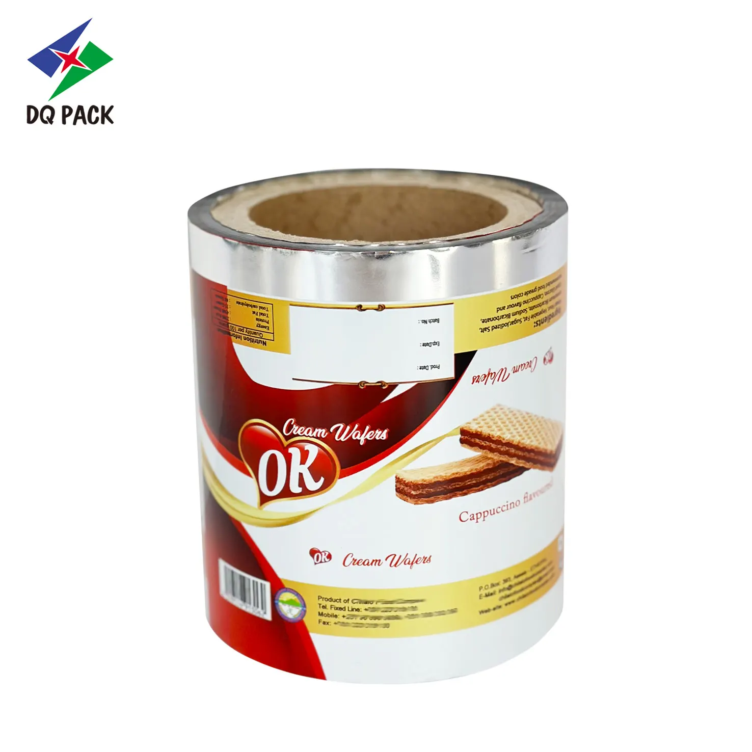 Custom Sachet Packaging Film Roll for Wafer Biscuits, Food-Grade Laminated Supplier4