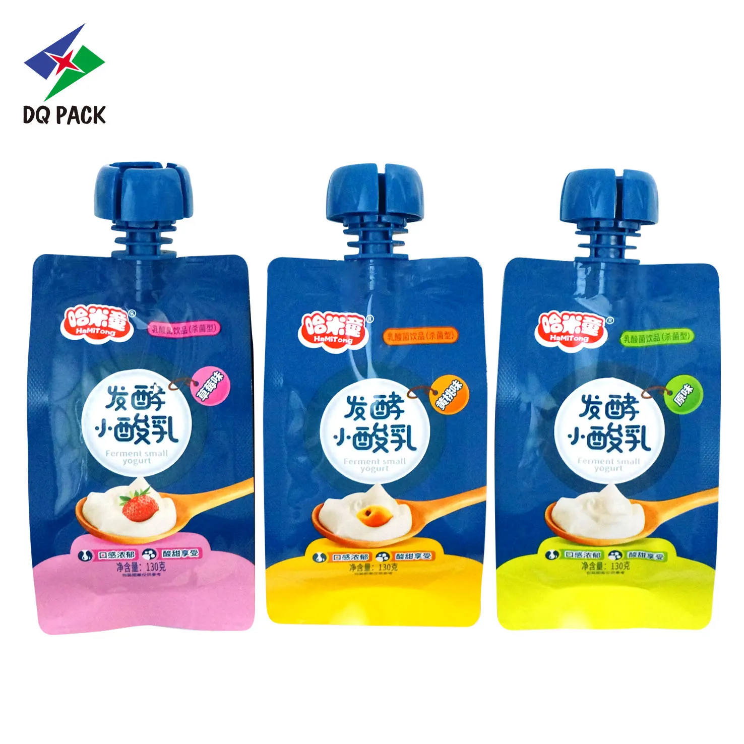 Custom Yogurt Spout Pouch-130g Liquid Packaging Bag Supplier-1